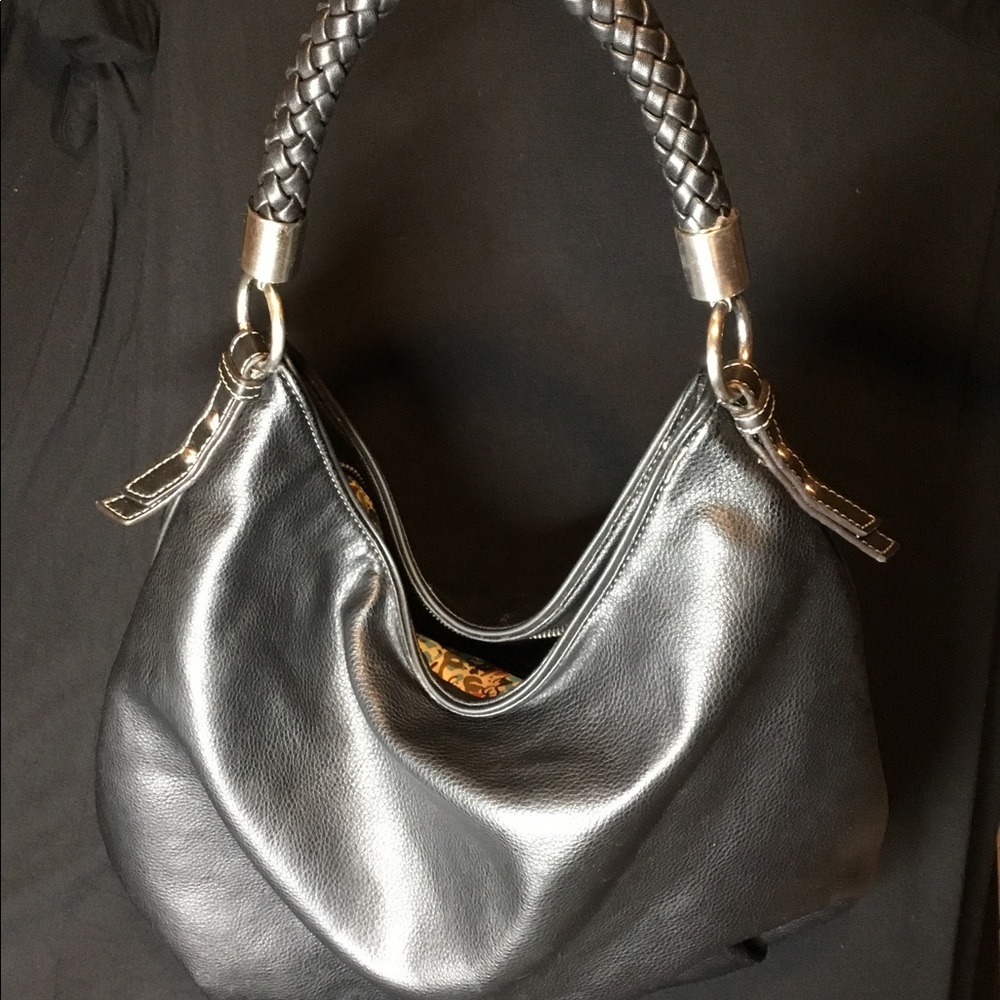 Large black hobo bag